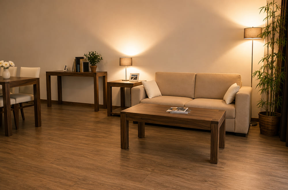 Coordinated bedroom furniture for a hotel project
