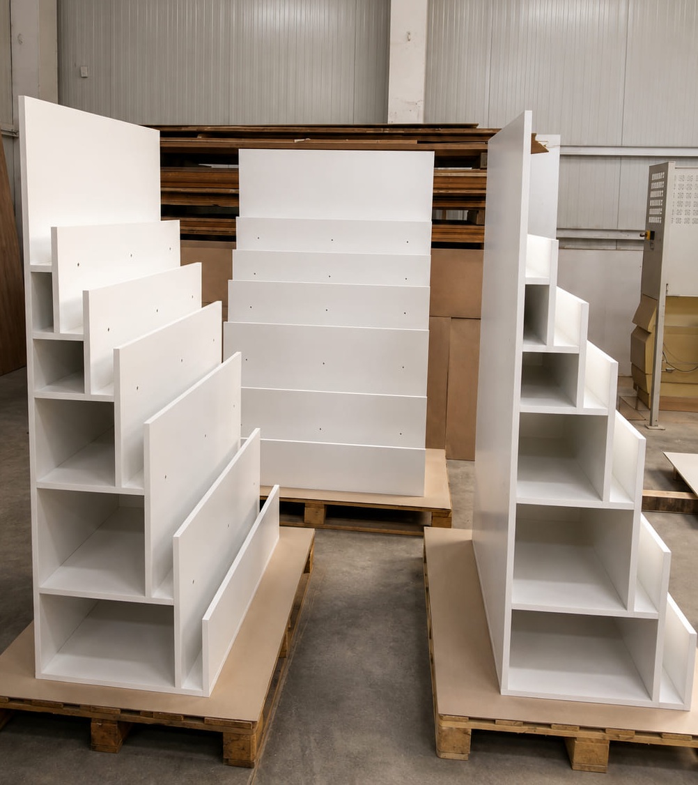Retail display units and back-of-house storage